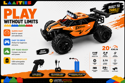 High-Speed Off-Road RC Drift Car | Rechargeable 2.4GHz Remote Control Buggy