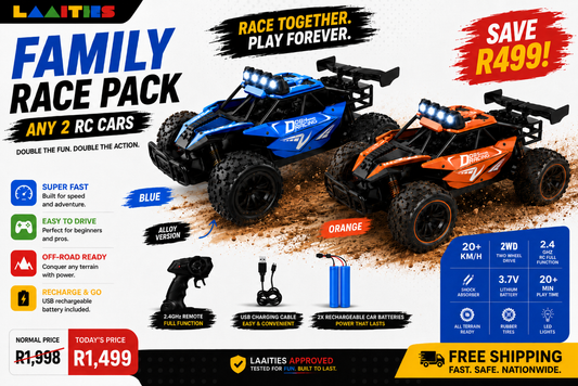 Laaities Family Race Pack –  Any 2 RC Off-Road Cars